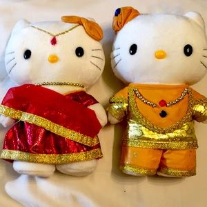 Hello kitty x East Indian wedding costume dolls